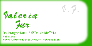 valeria fur business card